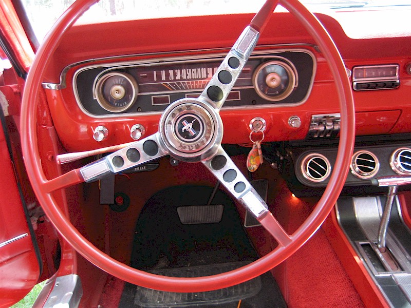 Red 64 Mustang Dash