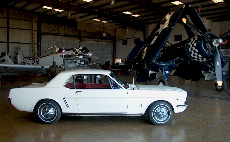 Wimbledon White 1964 Mustang