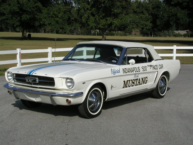 White 1964 Mustang Indianapolis 500 Pace Car Convertible