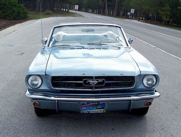 Blue 65 Mustang Convertible