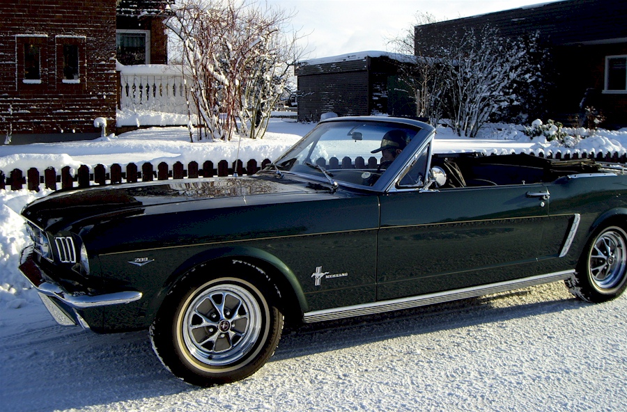 Ivy Green 65 Mustang Convertible