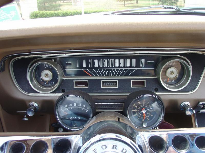 Dash close-up 1965 Mustang Convertible