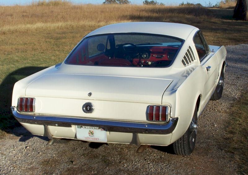 Wimbledon White 1965 Mustang Fastback