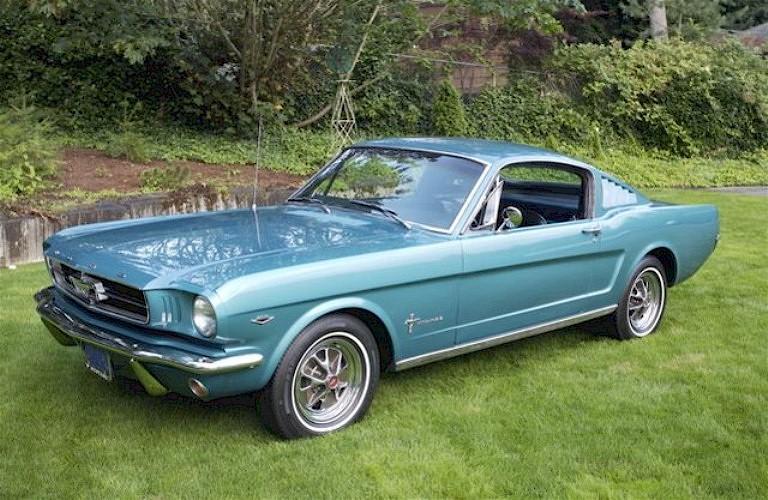 Twilight Turquoise 1965 Mustang Fastback