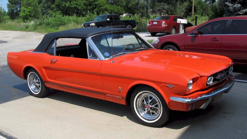 Poppy Red 1965 Mustang GT Convertible
