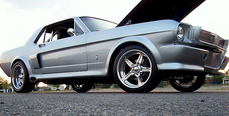 Custom Silver 1966 Mustang