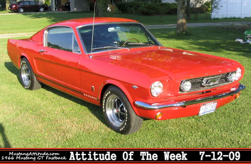 Candyapple Red 1966 Mustang GT Fastback