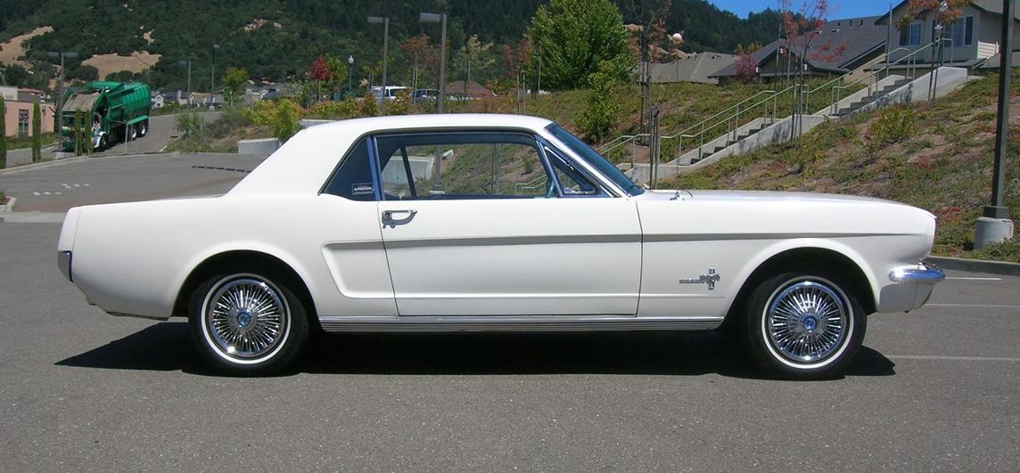 Wimbledon White 1966 Mustang Sprint 200