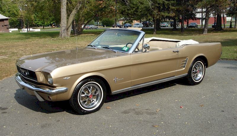 Gold 66 Mustang Convertible