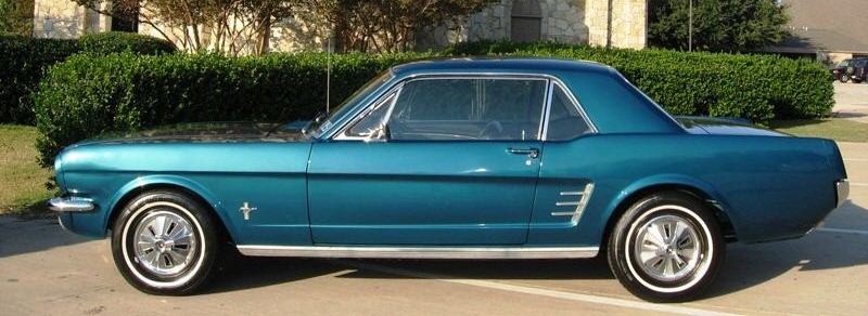 Blue 1966 Mustang hardtop