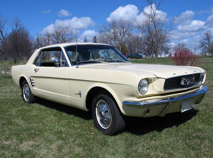 Springtime Yellow 1966 Mustang Hardtop