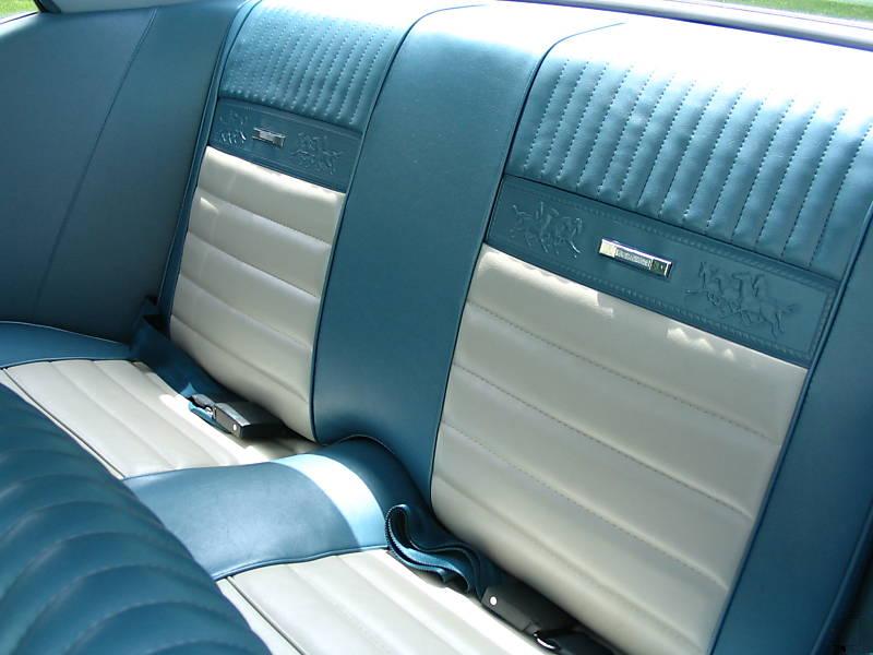 Blue and White Pony Interior  66 Mustang Hardtop