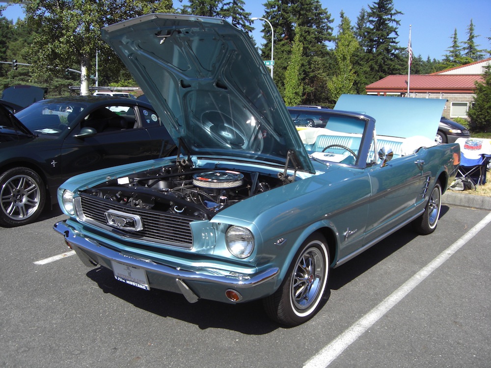 Tahoe Turquoise 1966 Mustang convertible