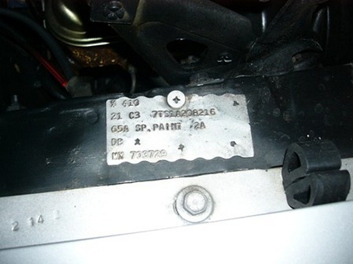 67 Mustang Data Plate