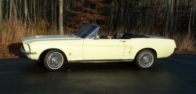 Springtime Yellow 1967 Mustang Convertible
