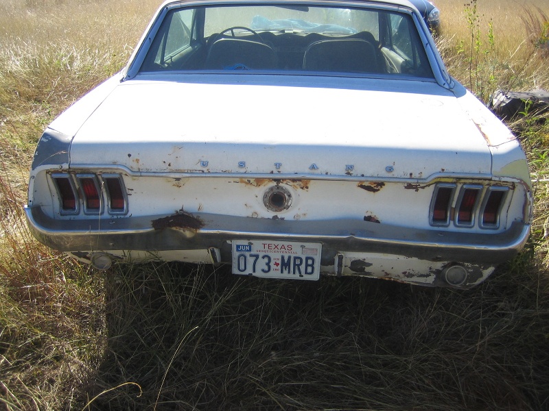 Rear view of a potential 1967 Limited Edition 400 Mustang