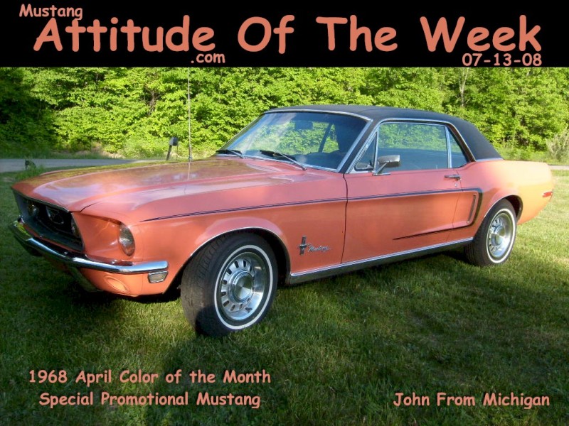 Eastertime Coral 1968 April Color of the Month Sprint Mustang Hardtop
