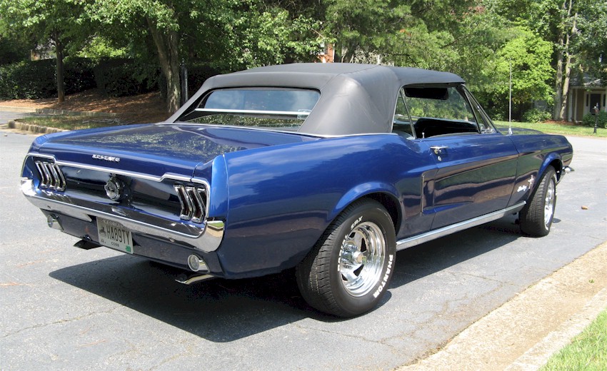 Blue 68 Mustang Convertible