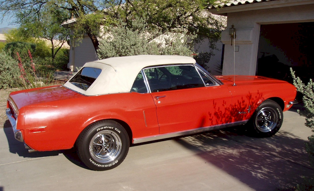 Flower Power Red 1968 Rainbow Of Colors Mustang Convertible