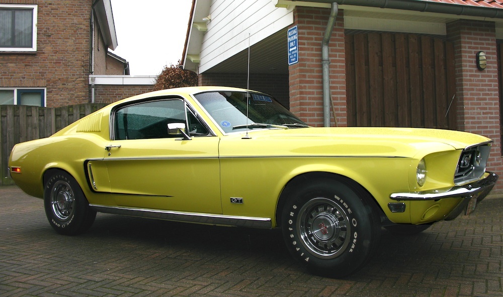 Danelion Yellow 1968 Rainbow of Colors Mustang GT fastback