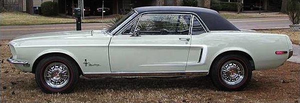 Seafoam Green 1968 Mustang Challenger Special hardtop
