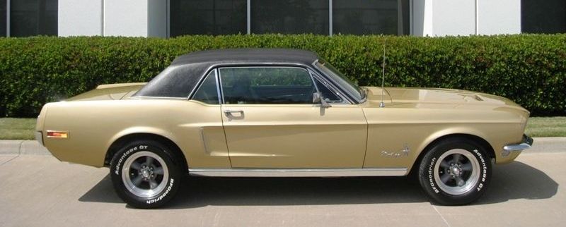 Sunlit Gold 1968 Mustang Hardtop
