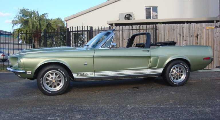 Lime Green 1968 Shelby GT500 Convertible