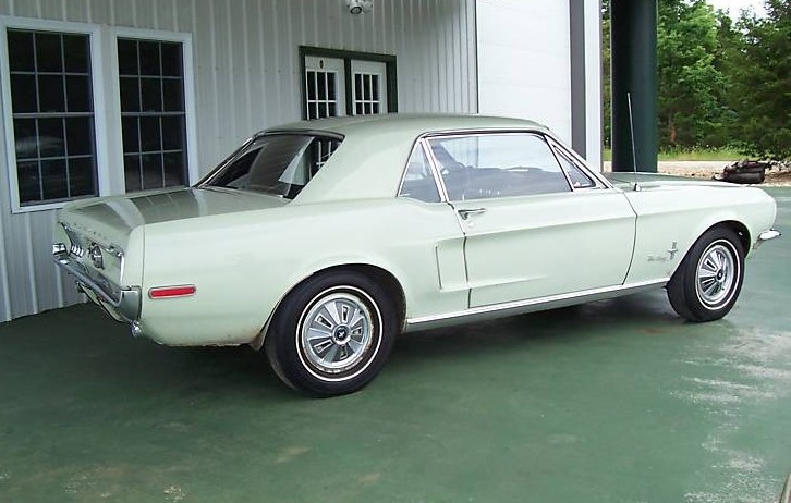 Seafoam Green 1968 Mustang Hardtop