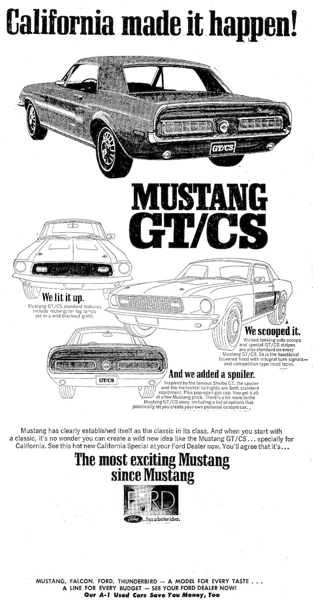 GT/CS Ford Advertisement