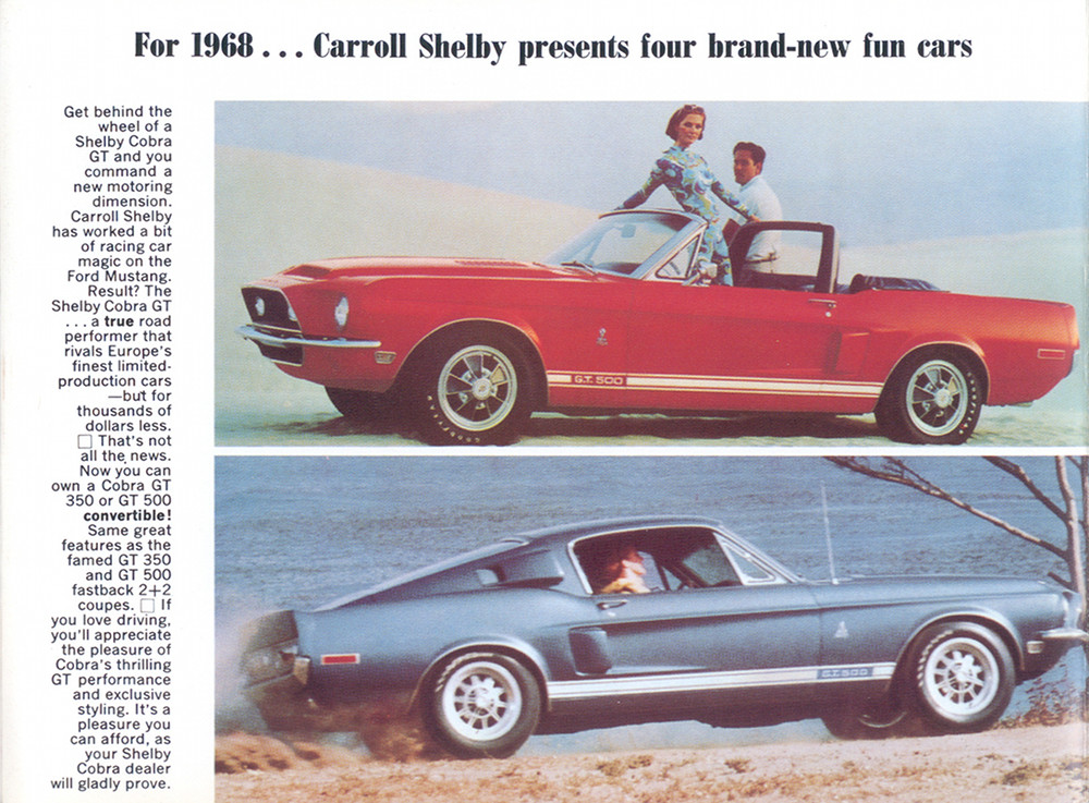 1968 Shelby Mustang Brochure