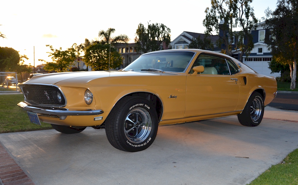 Yellow 1969 Mustang Fastback