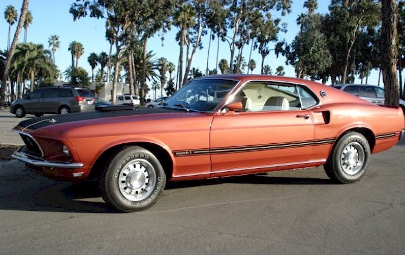 1969 Ford mustang indian fire red