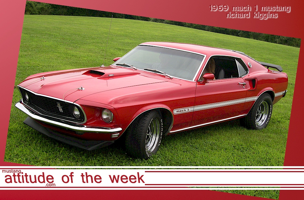 Red 1969 Mach 1 Mustang