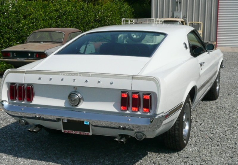 Pastel Gray 1969 Mustang Mach1 Fastback