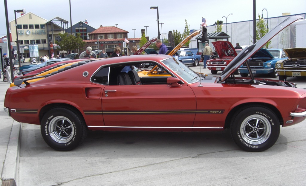 Indian Fire Red 69 Mustang Mach 1 Sportsroof