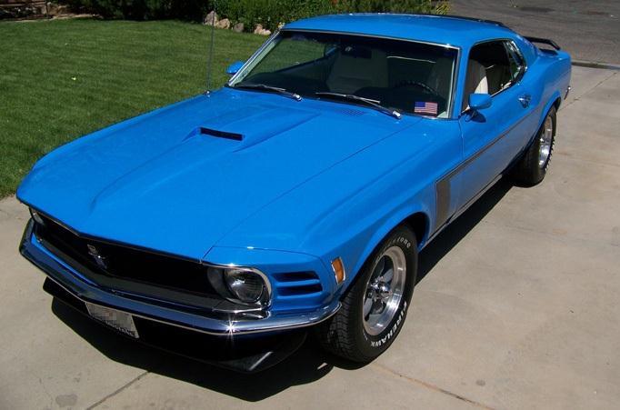 Blue 70 Mustang Grabber