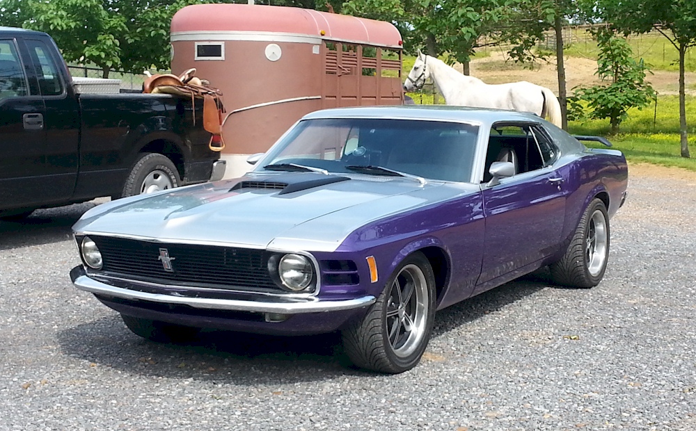 Purple & Gray 1970 Mustang