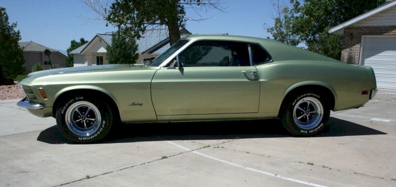 Medium Lime 1970 Mustang Fastback