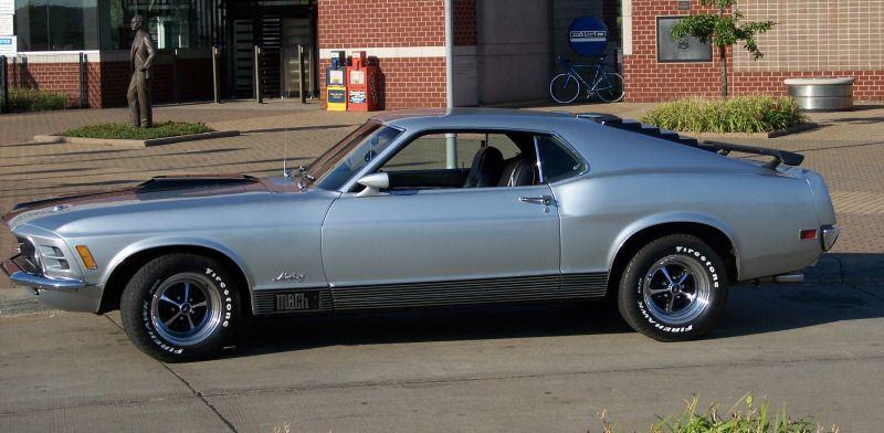 Silver 1970 Mustang Mach1 Fastback