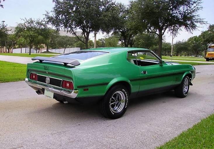 Grabber Green 1971 Mustang Mach 1 Fastback