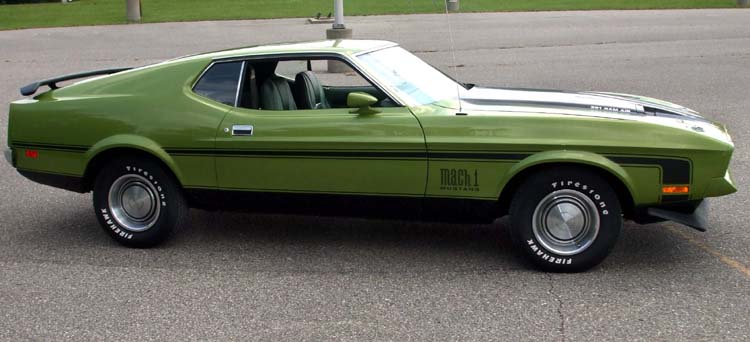 Medium Lime 1972 Mach 1 Mustang