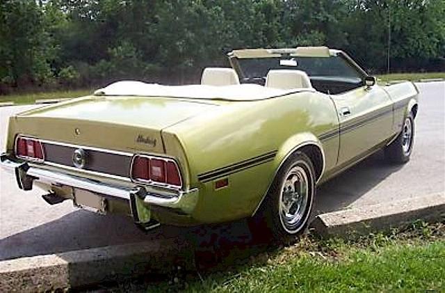 Bright Green Glow 1973 Mustang Convertible