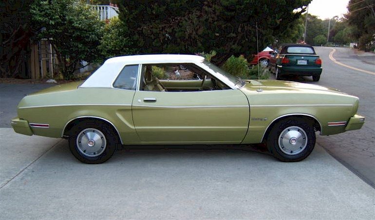 Bright Green Gold 1974 Mustang II Coupe