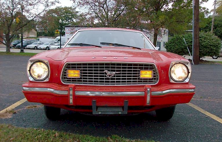 Bright Red 74 Mustang II