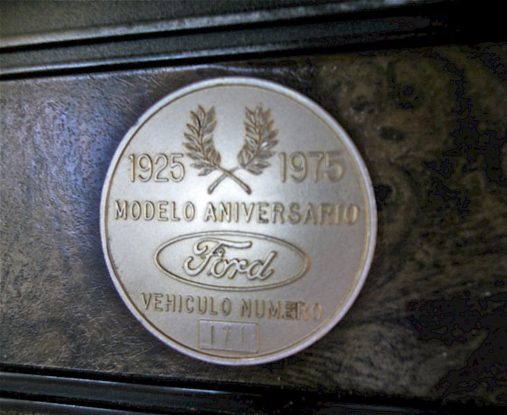 1975 Mustang II 50th Anniversary Plaque