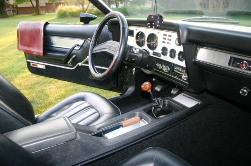Black Interior 76 Mustang II Mach1 Fastback