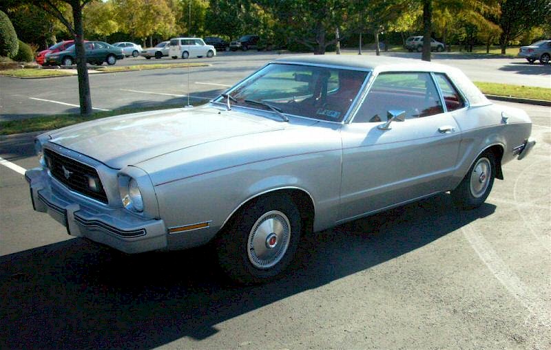 Silver 1977 Mustang II coupe
