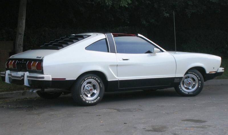 White 1977 Mustang Mach 1 Hatchback