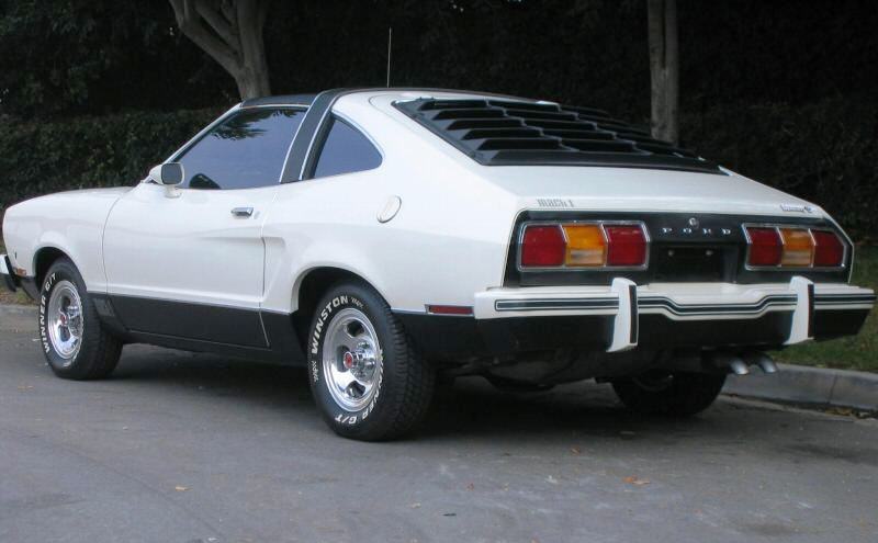 White 1977 Mustang Mach 1 Hatchback