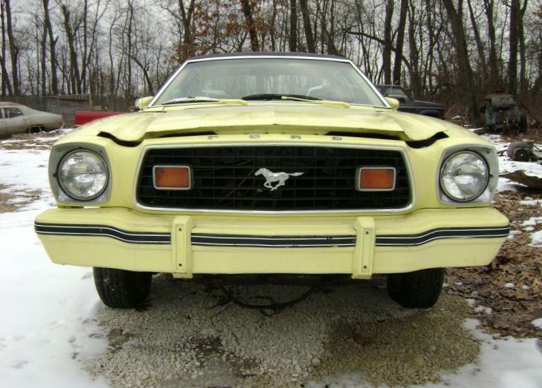 Bright Yellow 1977 Mustang II Coupe